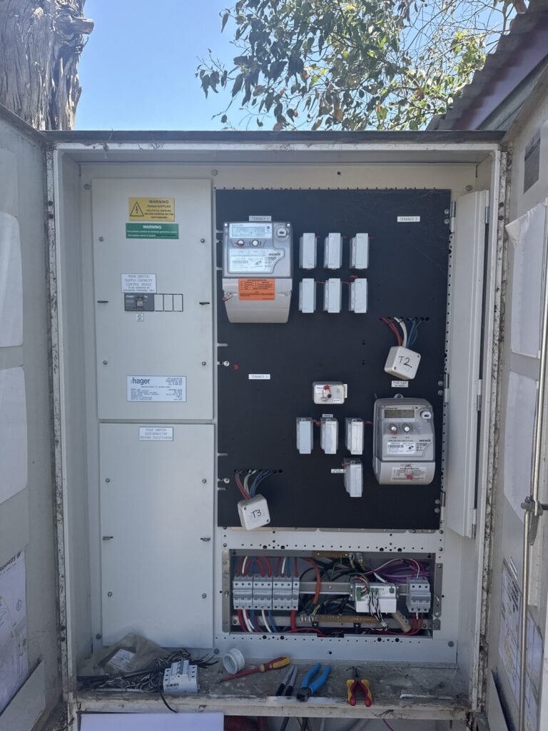 Commercial electrical meter board